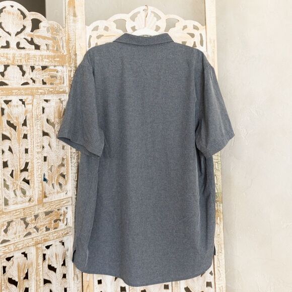 Mens Avalanche Gray Short Sleeve Button Up Shirt for‎ Outdoors/Hiking size XL - Picture 4 of 5